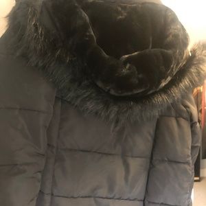 Derek Lam 10 Crosby  Winter Parka w/ Faux Fur Hood